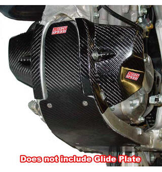 Light Speed Case Guards CRF450 02-04 Carbon, H&#248;yre/Venstre, UTEN glideplate